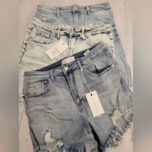Risen Jeans Shorts Large, Lot Of 3